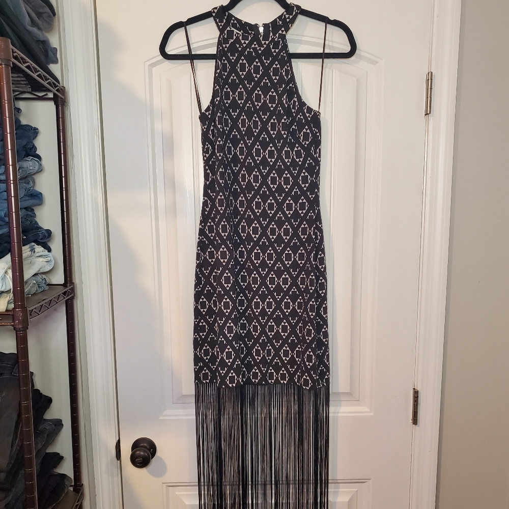 HALTER FRINGE DRESS